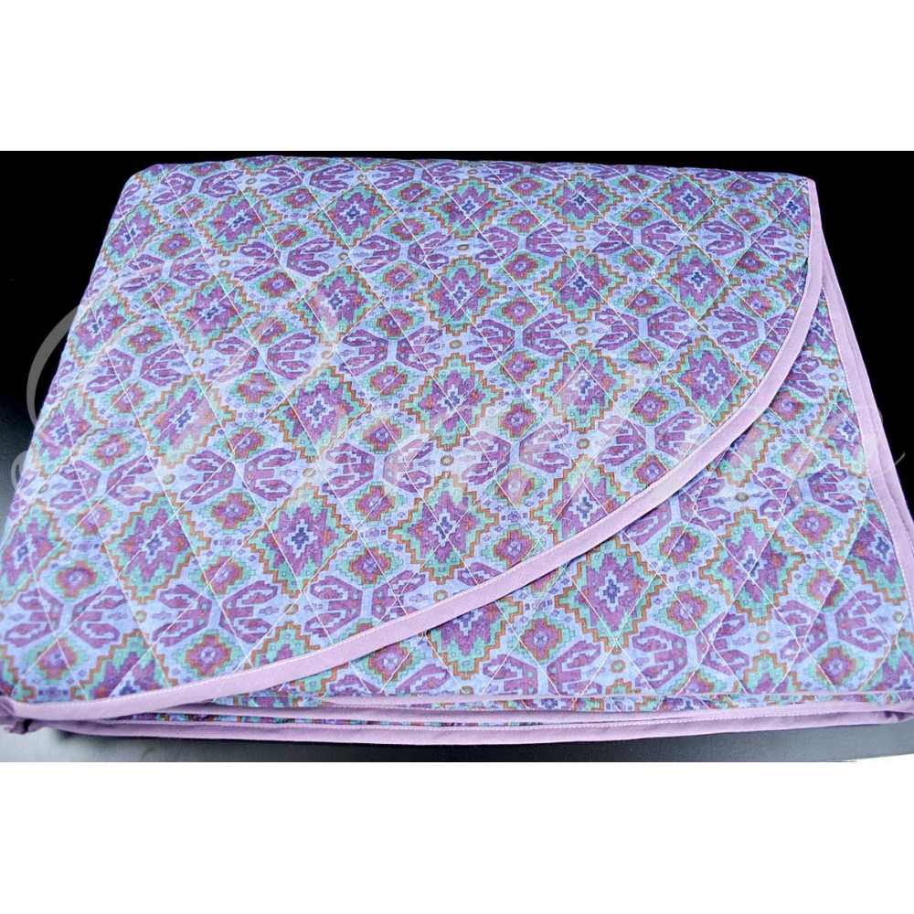 Acolchado colcha cama Doble Diseños de Cachemira de color Púrpura 270x270 de Algodón de Tejido de la Toscana