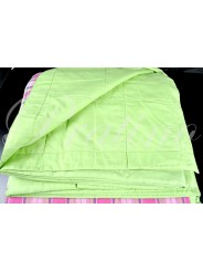 Quilted bedspread Double Diamonds Fuchsia Damask Green 260x260 Cotton