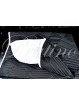 Seul Matelassé bedcover Damassé Noir Blanc 180x270 Coton-Tissage de la Toscane