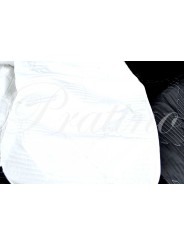 Seul Matelassé bedcover Damassé Noir Blanc 180x270 Coton-Tissage de la Toscane