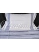La Parure Hojas de Doble 100% Pura Seda de Marfil-Azul 240x300 por Encima de+Fundas de almohada