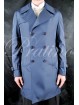 Double-breasted regenjas blauw XL XXL slim gewatteerde gewatteerde jas