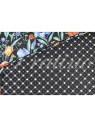 Duvet cover Single-Black Floral design 155x200 +below corners +1Federa