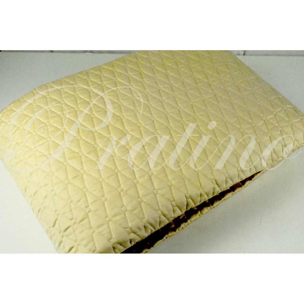 Quilted bedspread 1Piazza Light Beige Tintaunita Cotton Satin 180x290 padding to enhance the diamond