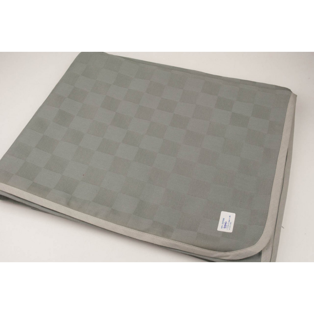 Rectangular Tablecloth x12 Gray Checks Jaquard 270x180 Without Napkins 84010