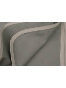 Rechthoekig tafelkleed x12 grijs geruit jacquard 270x180 zonder servetten 84010