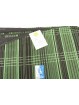 Oval Tablecloth x12 Linen Blend Green Black Checks 260x190 +12 Napkins