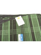 Oval Tablecloth x12 Linen Blend Green Black Checks 260x190 +12 Napkins