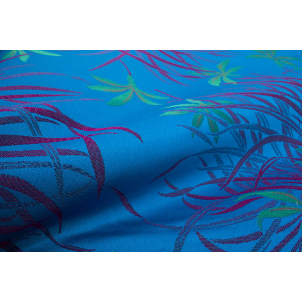 Doble colcha de Algodón Satén Azul real Fucsia de las Orquídeas 270x270 Oasis ref. Rebrodé 