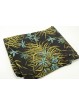 Double couvre-lit Satin de Coton Noir Jaune Orchidées 270x270 Oasis Rebrodé 