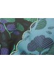 Double couvre-lit Satin de Coton, Noir, Fleurs rose vif et de vert 270x270 Isabel Rebrodé