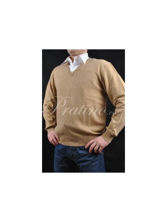 100% PURE CASHMERE CAMEL NECK PULLOVER 50 L - Cashmere Sweaters and Pullovers