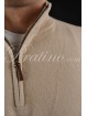 Мужчынскі пуловер з паловай гарлавіны на маланкі 52 XL Pure Cashmere Powder Beige Classic 2Fili