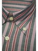 Homme shirt M 40-41 ButtonDown Lignes de Rose, de Gris et de Rouge FilaFil