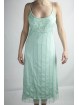 Damen Kleid Etuikleid Elegant L Aquamarin - Blumen Perlen Pailletten