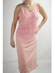 Robe Femmes Élégante Robe fourreau-XL-Rose - Corsage, Perles de Strass Charleston