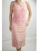 Vestido de las Mujeres Elegantes de la vaina Vestido-XL-Rosa - Blusa, con Cuentas de diamantes de Imitación de Charleston