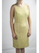Damen Kleid Mini Kleid Elegant S Gelb - Gold Perlen
