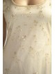 Elegante mini schede jurk vrouw M ivoor - lovertjes bloemen en kralen