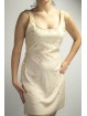 Elegant Mini Sheath Dress Woman M Ivory - Sequined Flowers and Beads