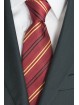 Cravatta Rosso Regimental Giallo Nero - 100% Pura Seta - Made in Italy