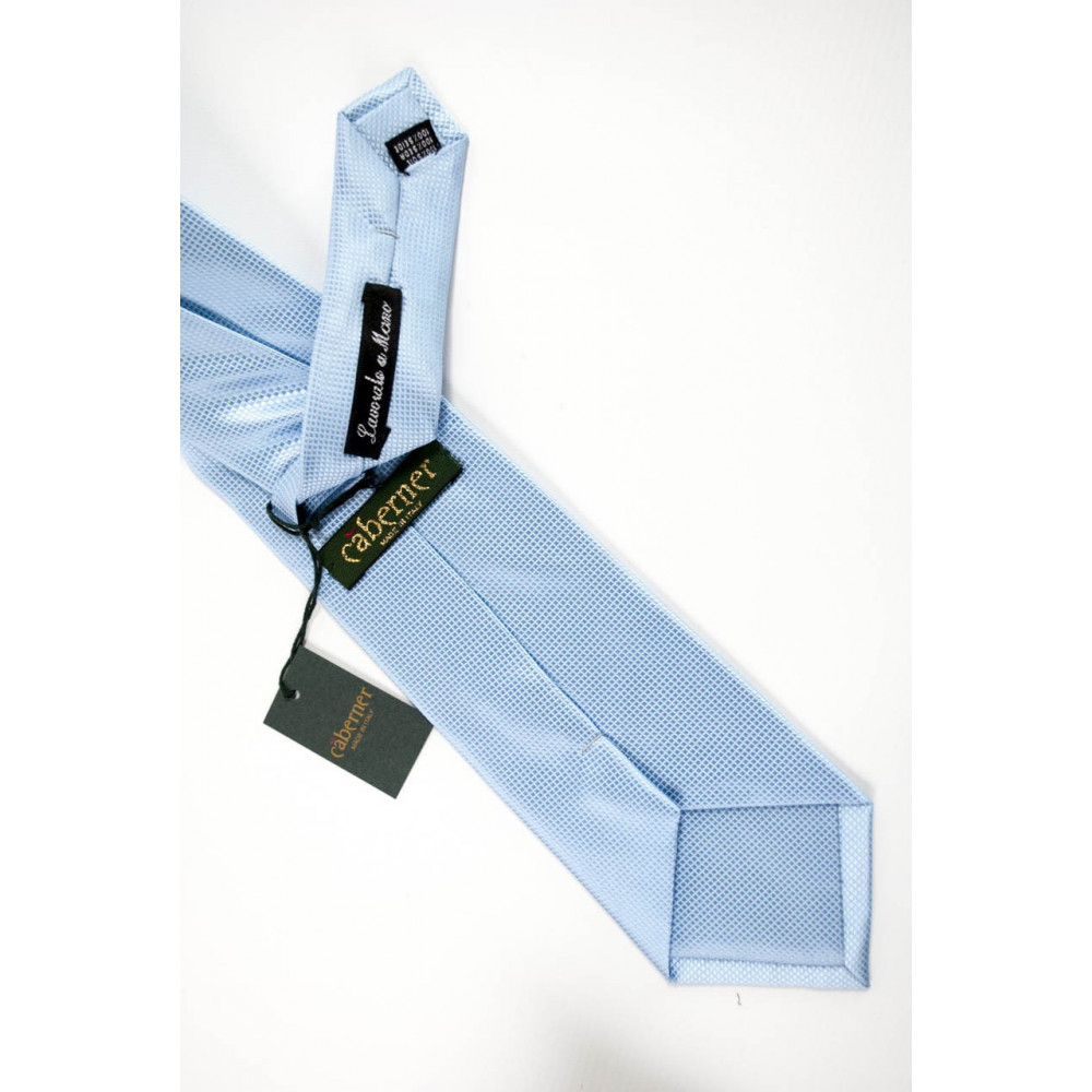 Krawatte im himmel Tintaunita Bearbeitung Klein Kariert - 100% Reine Seide - Made in Italy