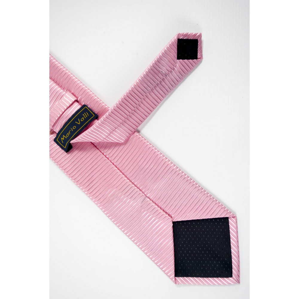 Corbata rosada Tintaunita de Mecanizado Horizontal de las Líneas - 100% Pura Seda - Made in Italy