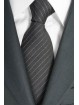 Tie a Large Grey Regimental Pink - 100% Pure Silk - Made in Italy