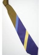 Tie Bronze Regimental Purple - 100% Pure Silk - Sergio Girombelli