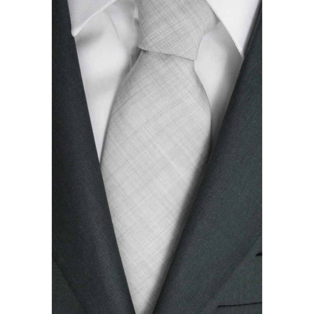 Tie Grey Chiato FilaFil Opaque - 100% Pure new Wool - Made in Italy