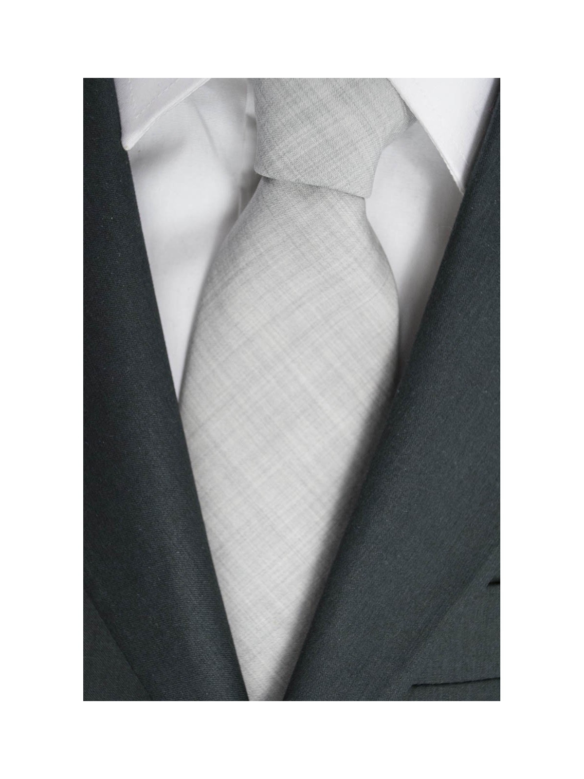 Krawatte Grau Chiato FilaFil Matt - 100% Reine Wolle - Made in Italy