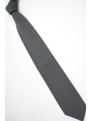 Corbata color Gris Oscuro Mate Cacharel - 100% Pura Lana - Hecho en Italia