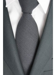Tie Dark Grey Matt Cacharel - 100% Pure new Wool - Made in Italy