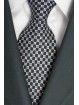 Tie Black Small Designs White - Laura Biagiotti - 100% Pure Silk