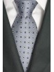 Tie Gray with Small Drawings in Black and White - Laura Biagiotti - 100% Pure Silk