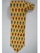 Corbata Amarillo Con Diseños Pequeños Toro De Lamborghini - 100% Pura Seda