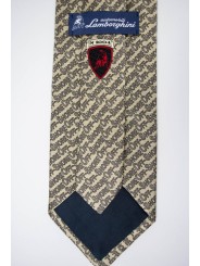Corbata Color Beige Diseños OffShore Lamborghini - 100% Pura Seda