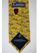 Krawatte Gelb-Zeichnungen Boote OffShore-Lamborghini - 100% Reine Seide