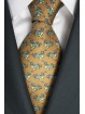 Krawatte In Beige, Kleine Zeichnungen, Stier Lamborghini - 1026 - 100% Reine Seide