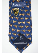 Tie Navy Blue Designs Bull Lamborghini - 1026 - 100% Pure Silk