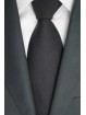 Cravatta Nero Regimental Blu Cacharel - 100% Pura Lana - Made in Italy