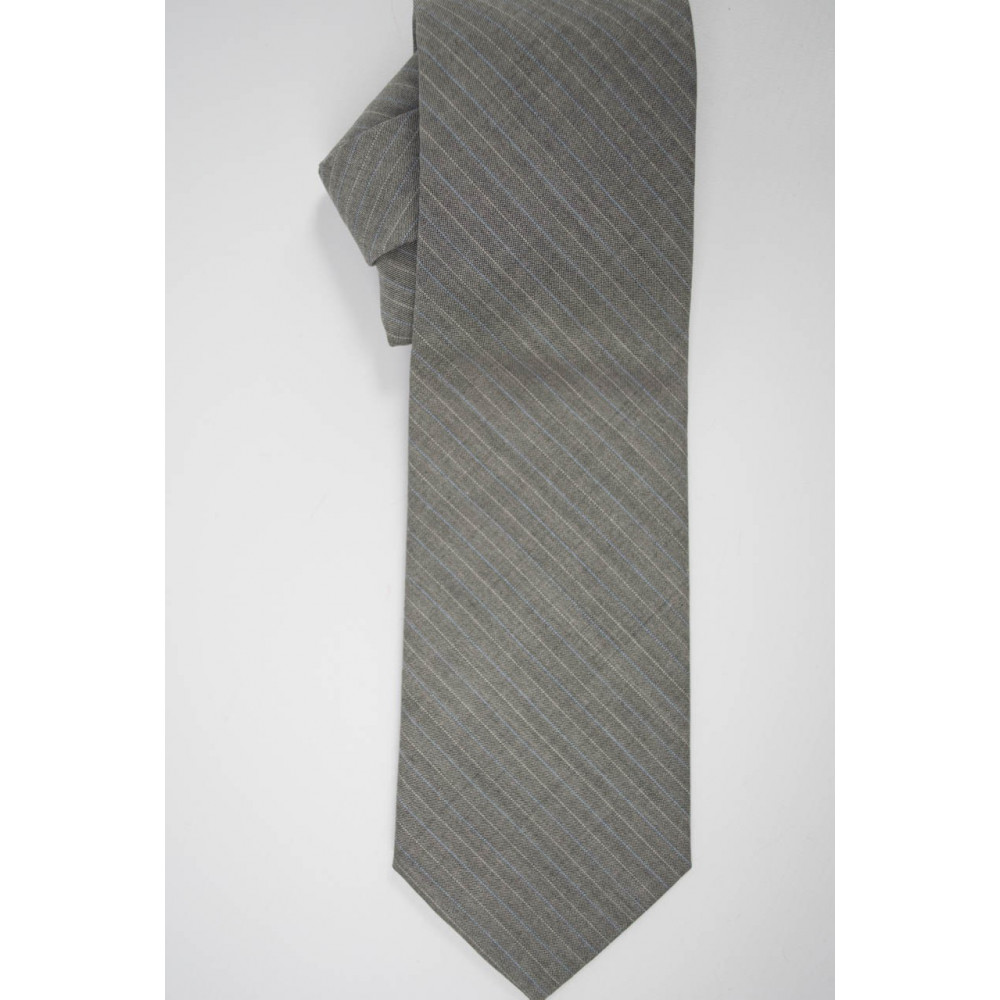 Tie Grey Regimental Cacharel - 100% Pure new Wool - Made in Italy