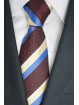 Krawatte Regimental Gelb, hellblau, Schwarz, Rot - 100% Reine Seide - Made in Italy