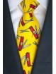 Tie Les Copains Yellow Fancy Pocket Knives - 100% Pure Silk