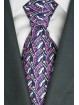 Tie Oliver Valentino Blue Fantasy Pink and White - 100% Pure Silk
