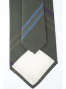 Tie Dark Green Rider with a Dog - 100% Pure Silk - Made in Italy