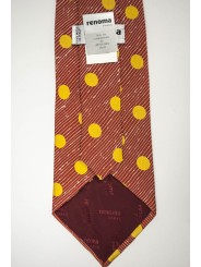 Cravatta Rosso Grandi Pois Giallo SanSouci - 100% Pura Seta