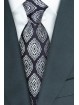 Corbata Color Marrón Oscuro Diseño Arabesco - 100% Pura Seda