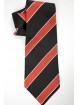 Regimental tie-Orange and Black - 100% Pure Silk