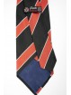 Cravatta Regimental Nero e Arancio - 100% Pura Seta